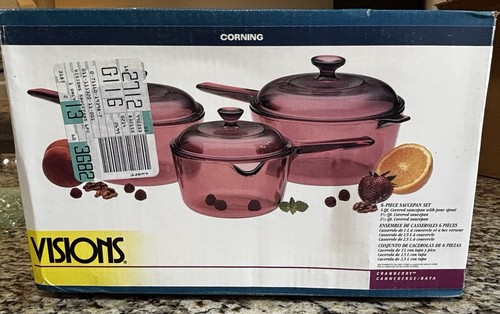 Vtg corning visions - corning, cranberry